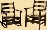 An illustration from Catalogue of Craftsman furniture made by Gustav Stickley at the Craftsman Workshops, Eastwood, N.Y. (1910)