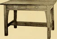 An illustration from Catalogue of Craftsman furniture made by Gustav Stickley at the Craftsman Workshops, Eastwood, N.Y. (1910)