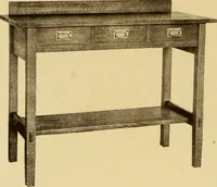An illustration from Catalogue of Craftsman furniture made by Gustav Stickley at the Craftsman Workshops, Eastwood, N.Y. (1910)