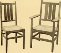 An illustration from Catalogue of Craftsman furniture made by Gustav Stickley at the Craftsman Workshops, Eastwood, N.Y. (1910)