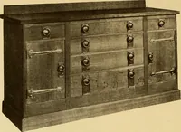 An illustration from Catalogue of Craftsman furniture made by Gustav Stickley at the Craftsman Workshops, Eastwood, N.Y. (1910)