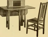 An illustration from Catalogue of Craftsman furniture made by Gustav Stickley at the Craftsman Workshops, Eastwood, N.Y. (1910)