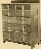 An illustration from Catalogue of Craftsman furniture made by Gustav Stickley at the Craftsman Workshops, Eastwood, N.Y. (1910)