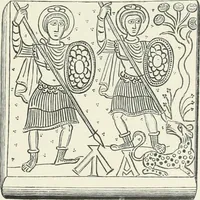 An illustration from Catalogue of early Christian antiquities and objects from the Christian East in the Department of British and mediaeval antiquities and ethnography of the British museum; (1901)