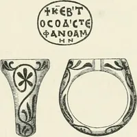 An illustration from Catalogue of early Christian antiquities and objects from the Christian East in the Department of British and mediaeval antiquities and ethnography of the British museum; (1901)
