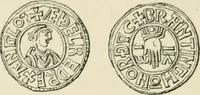 An illustration from A catalogue of English coins in the British museum. Anglo-Saxon series .. (1887)