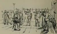 An illustration from Catalogue illustré officiel de la Section des beaux-arts de l'Exposition universelle d'Amsterdam, contenant environ 200 reproductions d'après les dessins originaux des artistes (1883)