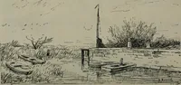 An illustration from Catalogue illustré officiel de la Section des beaux-arts de l'Exposition universelle d'Amsterdam, contenant environ 200 reproductions d'après les dessins originaux des artistes (1883)