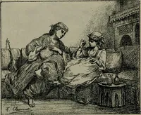 An illustration from Catalogue illustré officiel de la Section des beaux-arts de l'Exposition universelle d'Amsterdam, contenant environ 200 reproductions d'après les dessins originaux des artistes (1883)