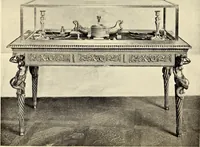An illustration from Catalogue of the furniture, marbles, bronzes, clocks, candelabra, majolica, porcelain, glass, jewelery, goldsmith's and silversmith's work, ivories, medals, illuminations, miniatures, and objects of art generally, in the Wallace collection (1910)