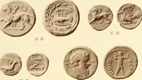 An illustration from Catalogue of Greek coins in the Hunterian collection, University of Glasgow (1899)