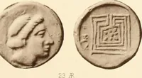 An illustration from Catalogue of Greek coins in the Hunterian collection, University of Glasgow (1899)