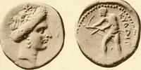 An illustration from Catalogue of Greek coins in the Hunterian collection, University of Glasgow (1899)