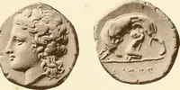 An illustration from Catalogue of Greek coins in the Hunterian collection, University of Glasgow (1899)