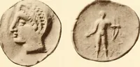 An illustration from Catalogue of Greek coins in the Hunterian collection, University of Glasgow (1899)