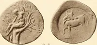 An illustration from Catalogue of Greek coins in the Hunterian collection, University of Glasgow (1899)