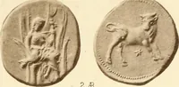 An illustration from Catalogue of Greek coins in the Hunterian collection, University of Glasgow (1899)