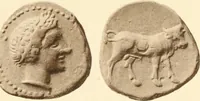 An illustration from Catalogue of Greek coins in the Hunterian collection, University of Glasgow (1899)