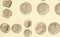 An illustration from Catalogue of Greek coins in the Hunterian collection, University of Glasgow (1899)