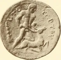 An illustration from Catalogue of Greek coins in the Hunterian collection, University of Glasgow (1899)