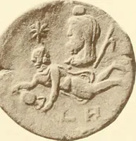 An illustration from Catalogue of Greek coins in the Hunterian collection, University of Glasgow (1899)