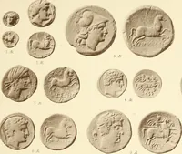 An illustration from Catalogue of Greek coins in the Hunterian collection, University of Glasgow (1899)