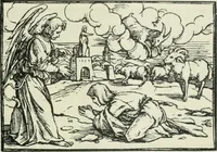 An illustration from Catalogue of an important library of rare and valuable books; incunabula typographica, mostly in original bindings; illustrated books of the XVIth and XVIIIth century; early Americana; Standard works on the fine arts; bibles and liturgical books; fine bindings; Judaica; early books on geography, etc., including Hypnerotomachia Poliphili, 1499; Schatzbehalter, 1491; Terentius, Venezia, 1497; Valturius, 1483; Dürers Hroswitha, Proportion a.o. Holbeins Dance of Death, 1538; The first Holbein Bible; Theuerdank, 1519; Monument du Costume; Janscha-Ziegler, Rheinansichten, etc (1900)