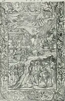 An illustration from Catalogue of an important library of rare and valuable books; incunabula typographica, mostly in original bindings; illustrated books of the XVIth and XVIIIth century; early Americana; Standard works on the fine arts; bibles and liturgical books; fine bindings; Judaica; early books on geography, etc., including Hypnerotomachia Poliphili, 1499; Schatzbehalter, 1491; Terentius, Venezia, 1497; Valturius, 1483; Dürers Hroswitha, Proportion a.o. Holbeins Dance of Death, 1538; The first Holbein Bible; Theuerdank, 1519; Monument du Costume; Janscha-Ziegler, Rheinansichten, etc (1900)