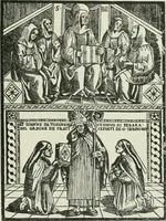 An illustration from Catalogue of an important library of rare and valuable books; incunabula typographica, mostly in original bindings; illustrated books of the XVIth and XVIIIth century; early Americana; Standard works on the fine arts; bibles and liturgical books; fine bindings; Judaica; early books on geography, etc., including Hypnerotomachia Poliphili, 1499; Schatzbehalter, 1491; Terentius, Venezia, 1497; Valturius, 1483; Dürers Hroswitha, Proportion a.o. Holbeins Dance of Death, 1538; The first Holbein Bible; Theuerdank, 1519; Monument du Costume; Janscha-Ziegler, Rheinansichten, etc (1900)