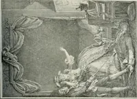 An illustration from Catalogue of an important library of rare and valuable books; incunabula typographica, mostly in original bindings; illustrated books of the XVIth and XVIIIth century; early Americana; Standard works on the fine arts; bibles and liturgical books; fine bindings; Judaica; early books on geography, etc., including Hypnerotomachia Poliphili, 1499; Schatzbehalter, 1491; Terentius, Venezia, 1497; Valturius, 1483; Dürers Hroswitha, Proportion a.o. Holbeins Dance of Death, 1538; The first Holbein Bible; Theuerdank, 1519; Monument du Costume; Janscha-Ziegler, Rheinansichten, etc (1900)