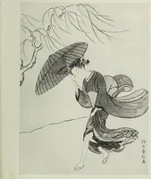 An illustration from Catalogue of a memorial exhibition of Japanese color prints from the collection of the late Clarence Buckingham : with notes explanatory and descriptive and an introductory essay by Frederick William Gookin : [held] January 12 to February 21, 1915 (1915)