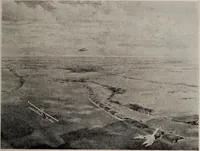 An illustration from Catalogue of pictures, sculpture, drawings, etchings and lithographs done by Canadian artists in Canada : under the authority of the Canadian War Memorials Fund and exhibited for the first time at the Art Gallery of Toronto, from October 18th to November 12th, 1919. (1919)