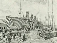 An illustration from Catalogue of pictures, sculpture, drawings, etchings and lithographs done by Canadian artists in Canada : under the authority of the Canadian War Memorials Fund and exhibited for the first time at the Art Gallery of Toronto, from October 18th to November 12th, 1919 (1919)