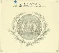 An illustration from Catalogue of a private collection of ancient coins : and at the close a few modern coins, with an addenda : to be sold by auction at Clinton Hall, Astor Place on the afternoons of Tuesday, Wednesday, Thursday and Friday, October 6th, 7th, 8th and 9th, commencing each day at three o'clock, the Messrs. Leavitt, auctioneers (1874)