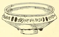 An illustration from Catalogue of rare and beautiful Greek, Egyptian, Byzantine and other glass, Persian and other pottery, old enamels, Sumptuous textiles and many other ancient objects of extraordinary interest : to be sold at unrestricted public sale by order of Dikran Khan Kelekian (1903)