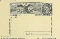 An illustration from Catalogue of the stamps, envelopes, wrappers and postal cards of Mexico : including the provisional issues of Campeche, Chiapas, Guadalajara, etc. (1895)
