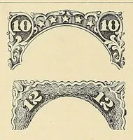 An illustration from Catalogue of the stamps, envelopes and wrappers of the United States of American and of the Confederate States of America (1900)