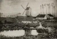 An illustration from Catalogue of summer exhibition, 1910. (1910)
