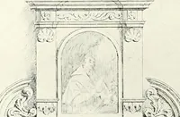 An illustration from Catalogue of an unique collection of Greek and Roman marbles, important gothic sculptures, primitive paintings, ceramics, tapestries and ancient rugs, including two monumental altars and a Greek iconostas, coming from historical collections and gathered in England, France, Austria, Italy and the Levant by a well-known European connoisseur during many years of discriminating collecting. The entire collection of 824 objects to be sold at public auction at the Anderson galleries ... New York city, on January twenty-sixth to twenty-ninth <1921> inclusive (1921)