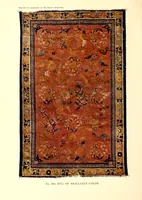 An illustration from Catalogue of Very Important Old Chinese Rugs and a Few Other Fare Works of Chinese Art Including Sculpture, Porcelains, Bronzes, Embroideries and Jewelry : From the collections of Frederick Moore of Peking, for several years a resident of China and John Kimberly Mumford of New York, author of "Oriental Rugs" (1916)