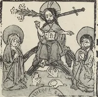 An illustration from Catalogue raisonné des premières impressions de Mayence (1445-1467) : avec une plance en phototypie (1911)