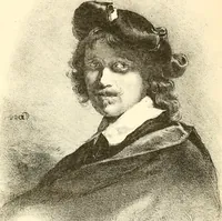 An illustration from A catalogue raisonné of the works of the most eminent Dutch, Flemish, and French painters : in which is included a short biographical notice of the artists, with a copious description of their principal pictures; a statement of the prices at which such pictures have been sold at public sales on the continent and in England; a reference to the galleries and private collections, in which a large portion are at present; and the names of the artists by whom they have been engraved; to which is added, a brief notice of the scholars & imitators of the great masters of the above schools (1908)