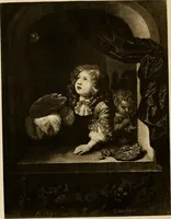 An illustration from A catalogue raisonné of the works of the most eminent Dutch, Flemish, and French painters : in which is included a short biographical notice of the artists, with a copious description of their principal pictures; a statement of the prices at which such pictures have been sold at public sales on the continent and in England; a reference to the galleries and private collections, in which a large portion are at present; and the names of the artists by whom they have been engraved; to which is added, a brief notice of the scholars & imitators of the great masters of the above schools (1908)