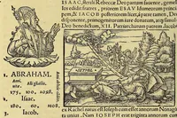 Picture 10 of 43 from Catalogus annorum et principum siue monarcharum mundi geminus plerisque in locis obscurioribus illustratus & in caelebrioribus locupletatus at[que] à mendis, recognitione diligenti repurgatus, : cum accessione multorum aliorum quae in priori aeditione non continebantur, quemadmodum suis locis toto libro uidere licebit, ab homine condito, us[que] in praesentem, à nato Christo, millesimum quingentesimum & quinquagesimum annum deductus & continuatus, (1550), leaf 34