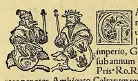 Picture 20 of 43 from Catalogus annorum et principum siue monarcharum mundi geminus plerisque in locis obscurioribus illustratus & in caelebrioribus locupletatus at[que] à mendis, recognitione diligenti repurgatus, : cum accessione multorum aliorum quae in priori aeditione non continebantur, quemadmodum suis locis toto libro uidere licebit, ab homine condito, us[que] in praesentem, à nato Christo, millesimum quingentesimum & quinquagesimum annum deductus & continuatus, (1550), leaf 52