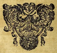 An illustration from Catalogus librorum bibliothecæ Raphaelis Tricheti du Fresne (1662)