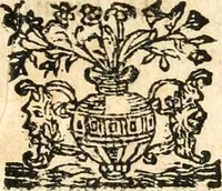 An illustration from Catalogus sanctorum et beatorum totius ordinis Camaldulensis : in quo etiam religionis initium, & viri dignitate atq[ue] virtutibus clari describuntur (1606)