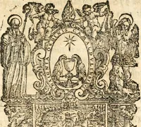 An illustration from Catalogus sanctorum et beatorum totius ordinis Camaldulensis : in quo etiam religionis initium, & viri dignitate atq[ue] virtutibus clari describuntur (1606)