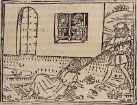An illustration from Catalogus sanctorum [et] gestorum eoru[m] ex diuersis voluminibus collectus: editus a reuere[n]dissimo in [Christo] patre domino Petro de natalibus de venetijs dei gratia e[pisco]po Equilino (1506)