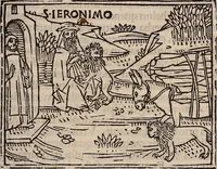 Picture 111 of 243 from Catalogus sanctorum [et] gestorum eoru[m] ex diuersis voluminibus collectus: editus a reuere[n]dissimo in [Christo] patre domino Petro de natalibus de venetijs dei gratia e[pisco]po Equilino (1506), leaf 196